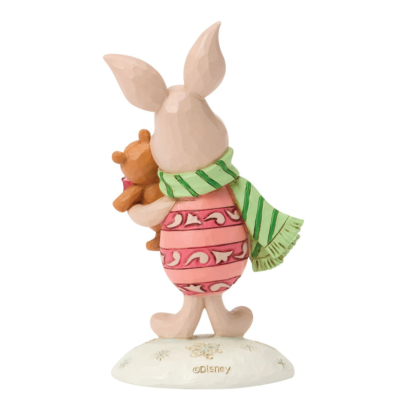 Figurine Disney Traditions Jim Shore, Porcinet de Noël avec son ours en peluche