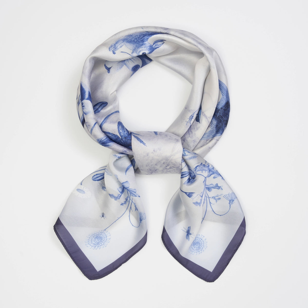 Foulard carré Fable England – Running Bunny Blue