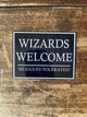 Plaque métal Wizards Welcome Muggles Tolerated