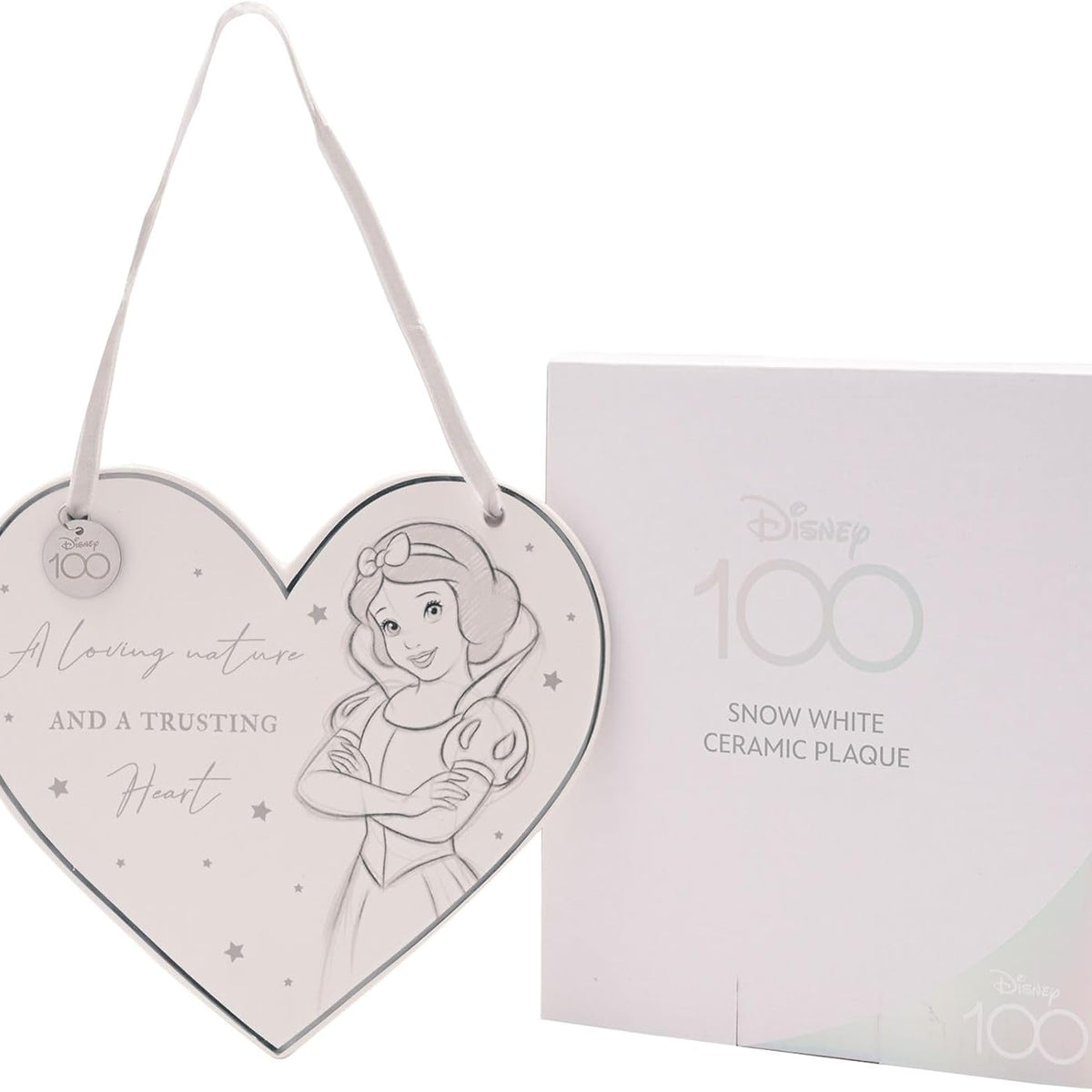 Plaque murale cœur Disney 100 ans – Blanche-Neige – Céramique
