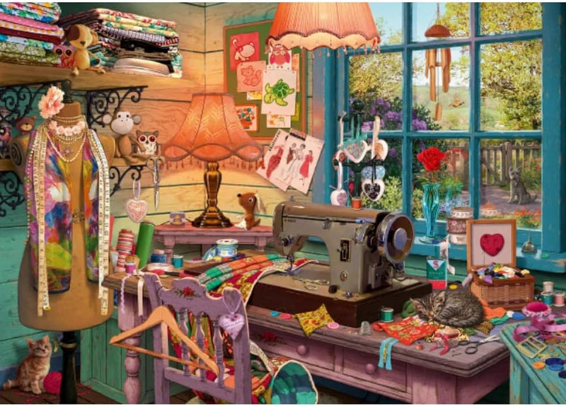 Puzzle Schmidt 1000 pièces – Secret Puzzle Atelier de couture – Steve Read