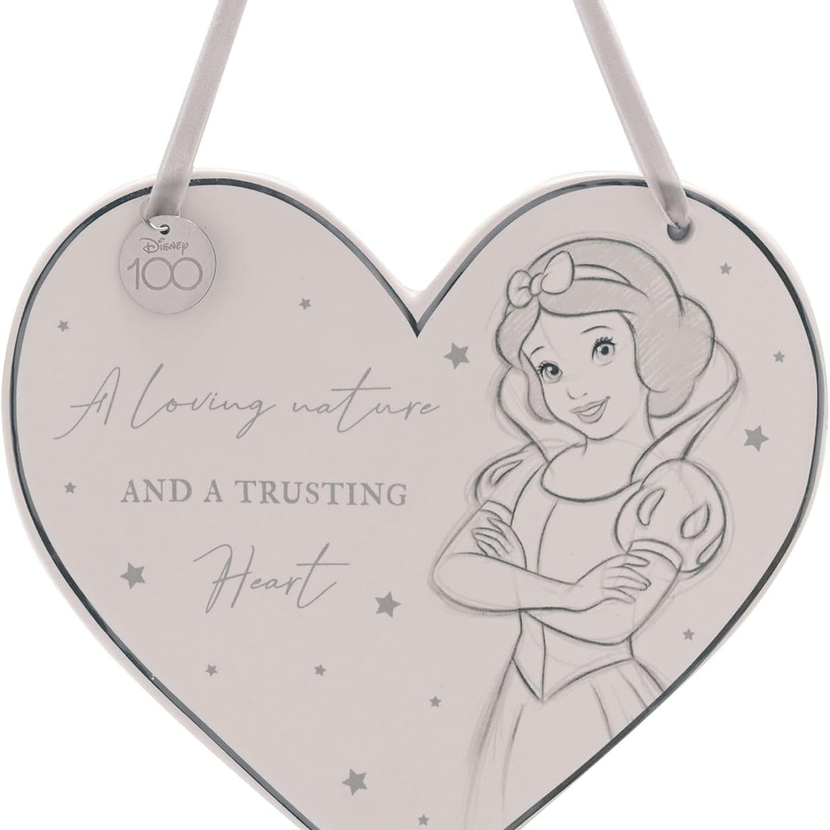 Plaque murale cœur Disney 100 ans – Blanche-Neige – Céramique