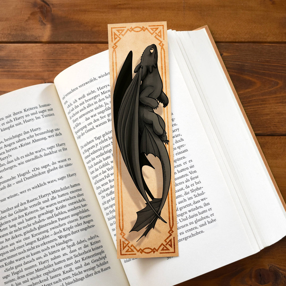Marque-page recto‑verso Dragon Nocturne