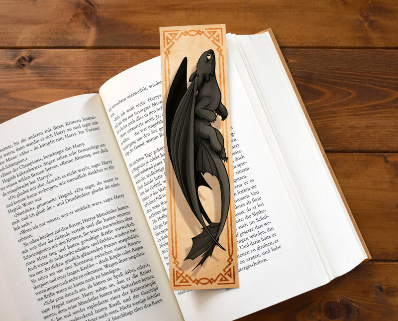Marque-page recto‑verso Dragon Nocturne