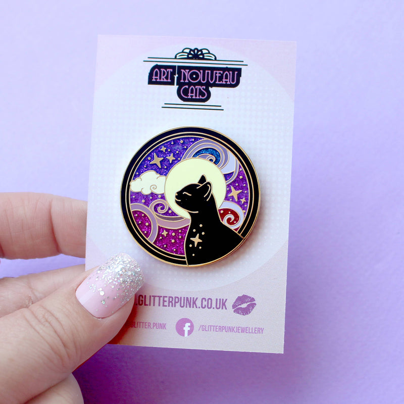 Pin's Chat cosmique — Collection Art Nouveau