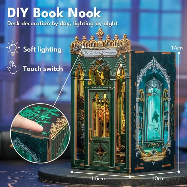 Book Nook Herbier des Ténèbres – Serre-livre à assembler avec LED
