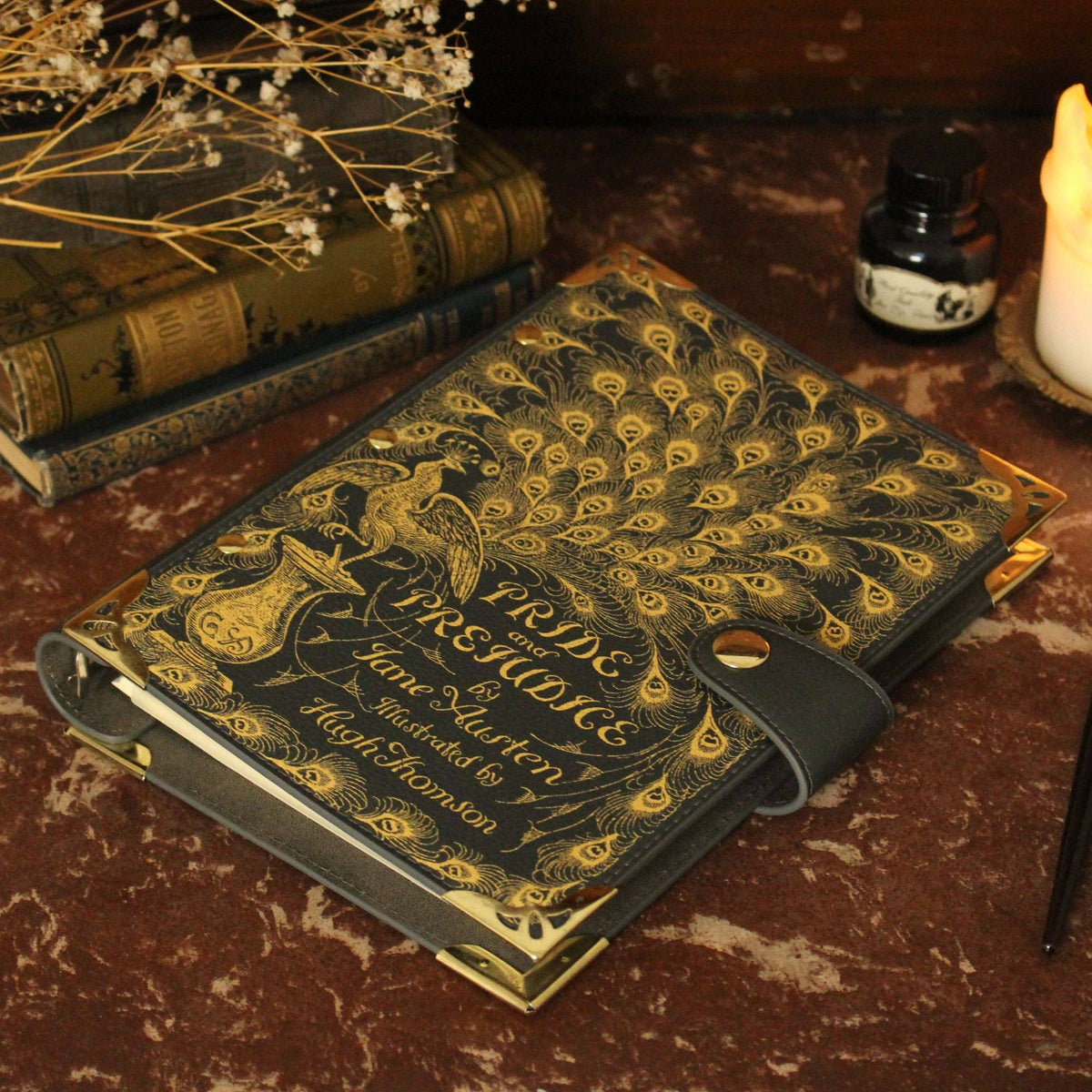 Carnet classeur Orgueil et Préjugés – Journal rechargeable en cuir vegan