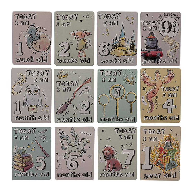 Cartes étapes bébé Harry Potter – Set de 24 cartes magiques illustrées – Wizarding World