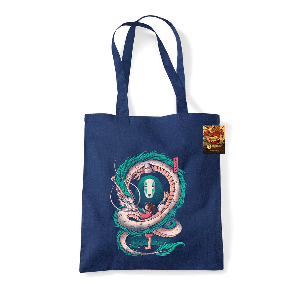 Tote Bag Illustré Ghibli – Esprit Dragon & Univers Fantastique