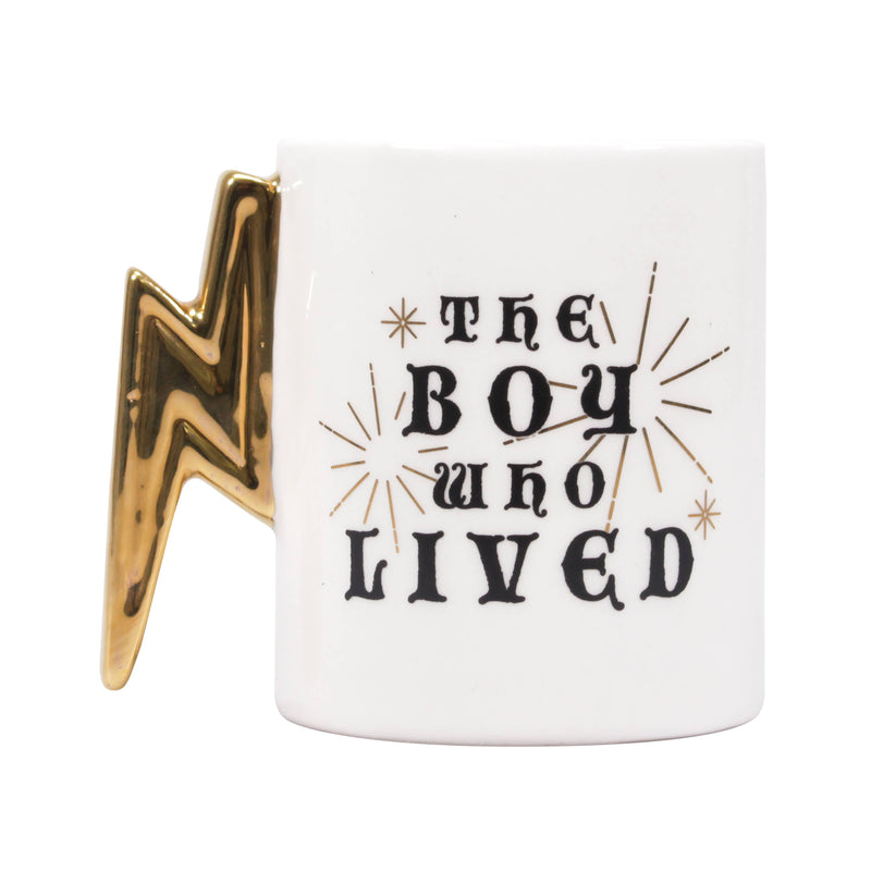 Mug Harry Potter – "The Boy Who Lived" – Poignée éclair dorée
