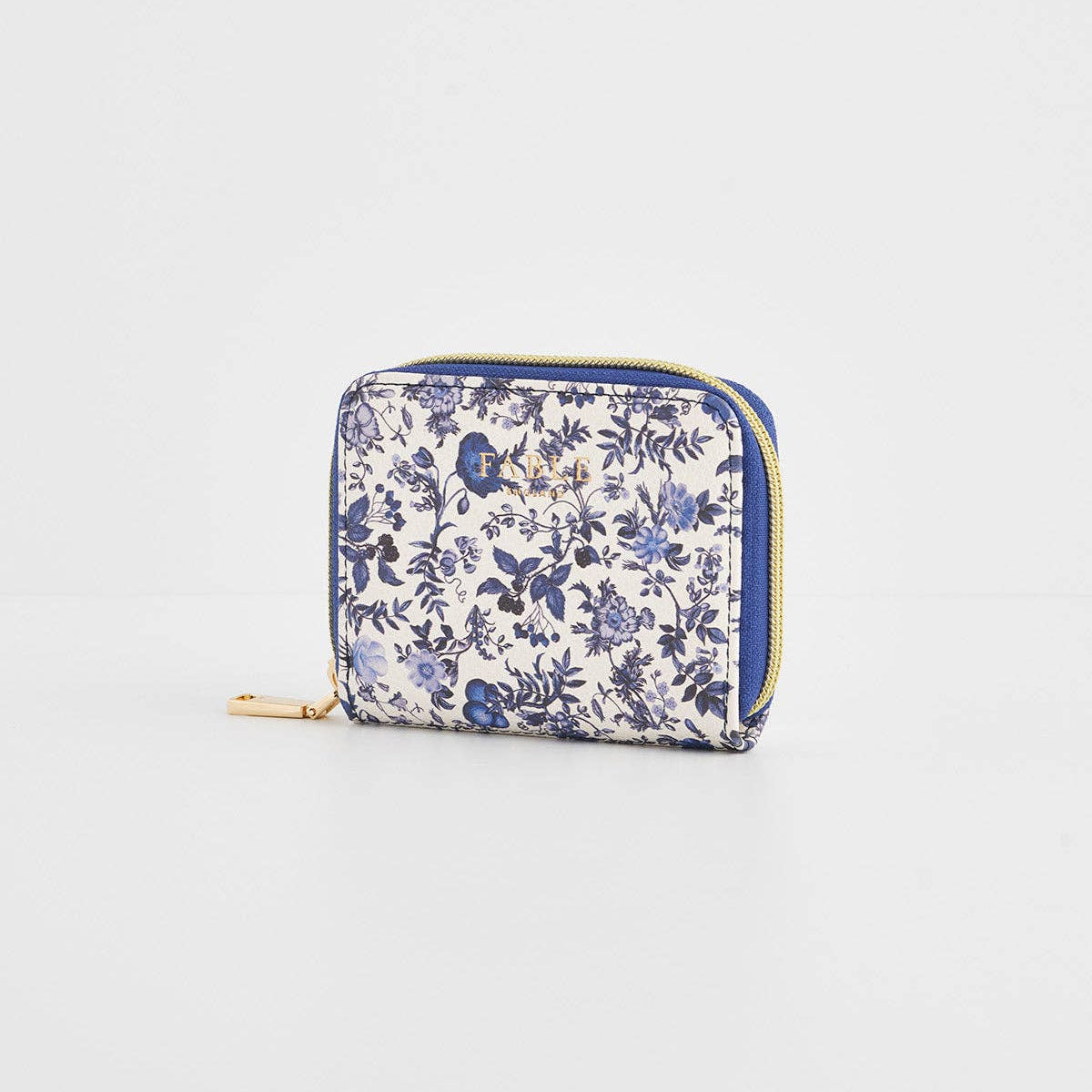 Portefeuille – Fable England – Porte-Cartes & Monnaie Floral Bleu