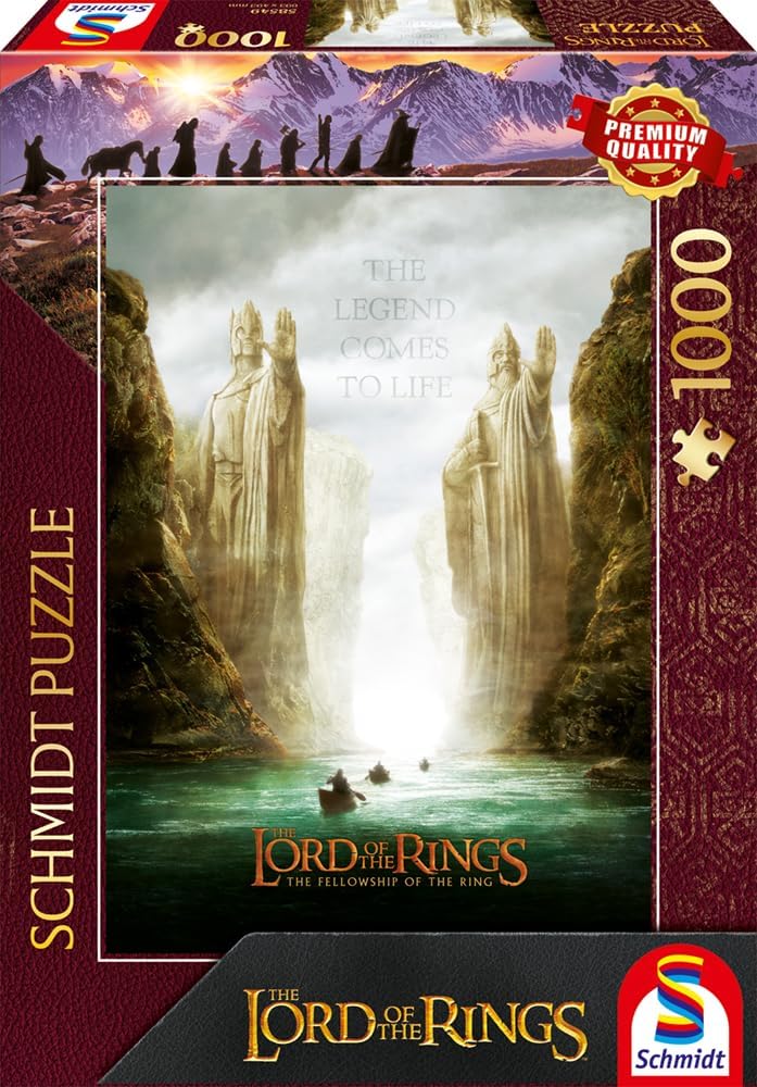 Puzzle Schmidt 1000 pièces – Le Seigneur des Anneaux – Les Piliers des Rois (Argonath)