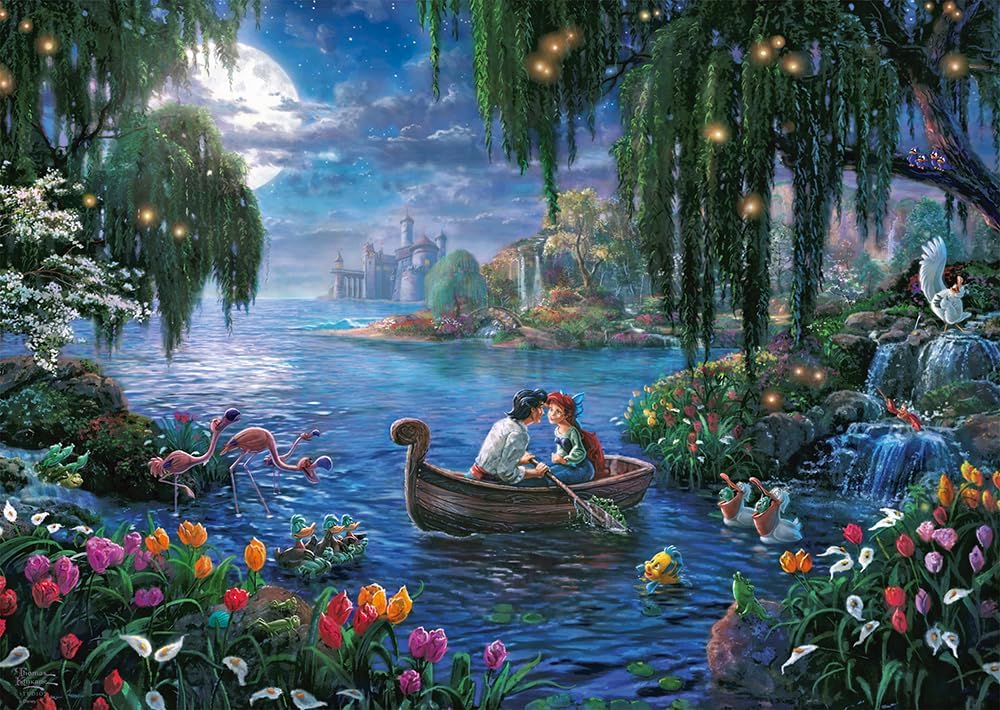 Puzzle Disney Thomas Kinkade – La Petite Sirène & Éric – 1000 pièces
