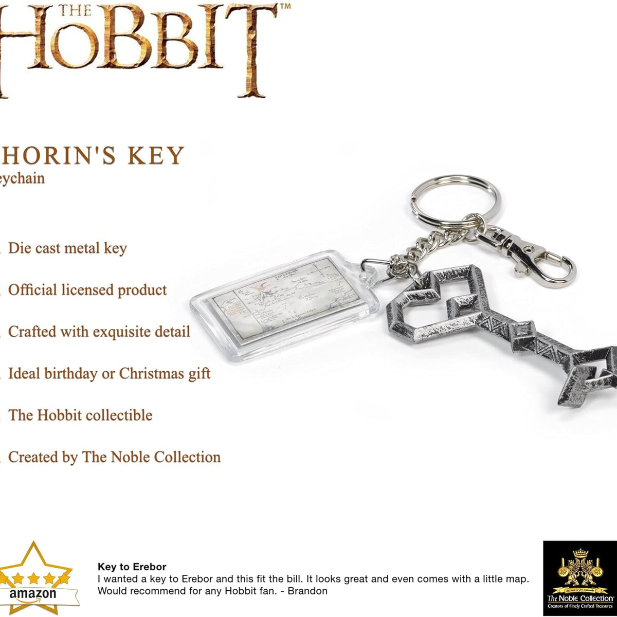Porte-clés Clé de Thorin & Carte de Thrór – The Noble Collection