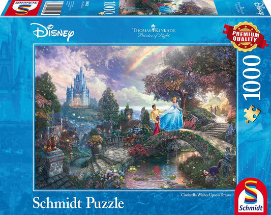 Puzzle Disney Thomas Kinkade – Cendrillon au pont du vœu – 1000 pièces