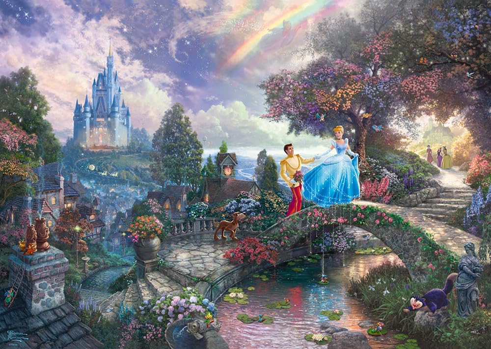Puzzle Disney Thomas Kinkade – Cendrillon au pont du vœu – 1000 pièces