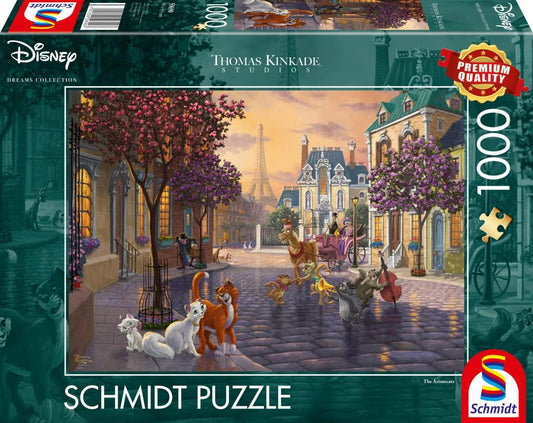 Puzzle Disney Thomas Kinkade – Les Aristochats à Paris – 1000 pièces