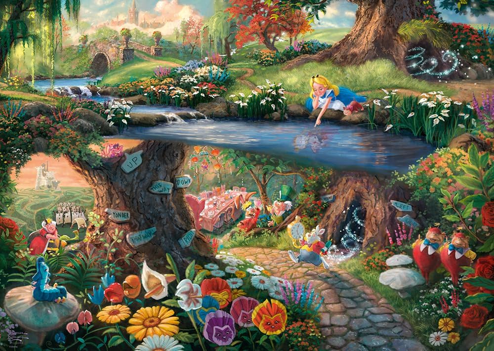 Puzzle Disney Thomas Kinkade – Alice au Pays des Merveilles – 1000 pièces