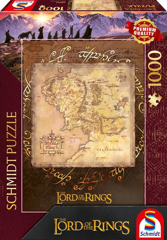 Puzzle Schmidt 1000 pièces – Le Seigneur des Anneaux – Carte de la Terre du Milieu
