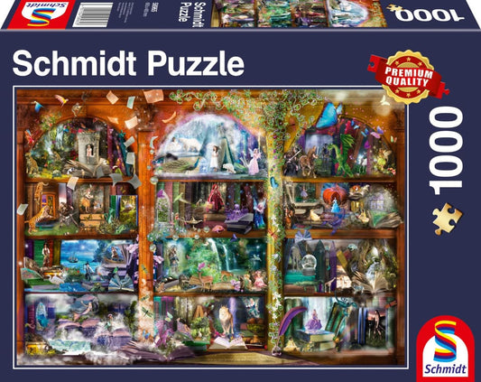 Puzzle Schmidt 1000 pièces – Bibliothèque féerique