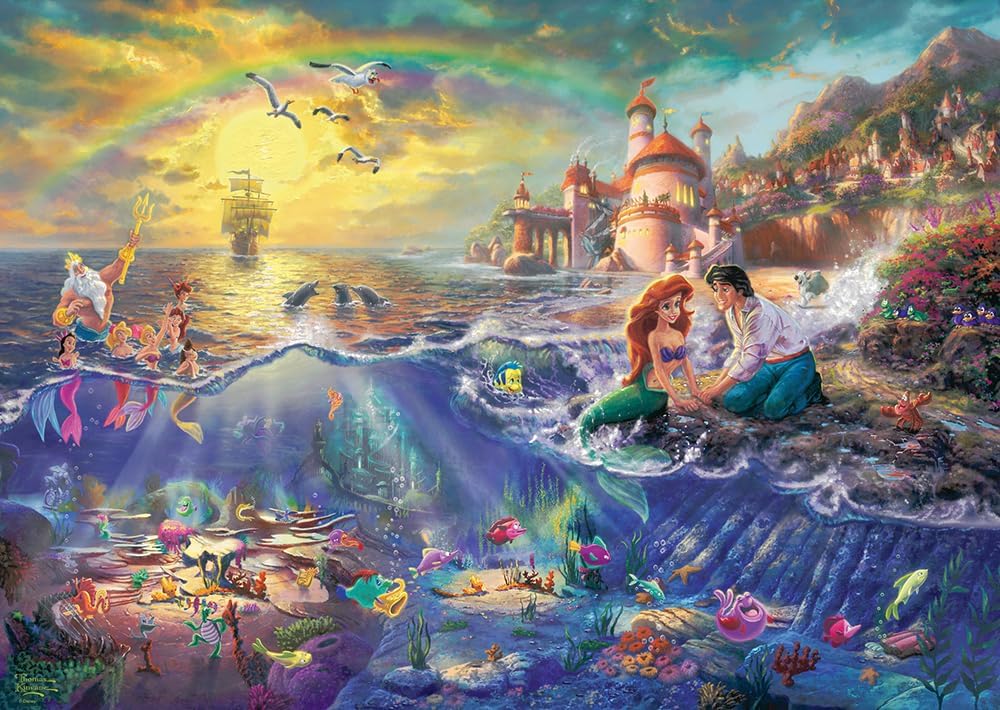 Puzzle Disney Thomas Kinkade – La Petite Sirène sous l’océan – 1000 pièces