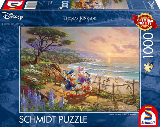 Puzzle Disney Thomas Kinkade – Donald & Daisy : En famille – 1000 pièces