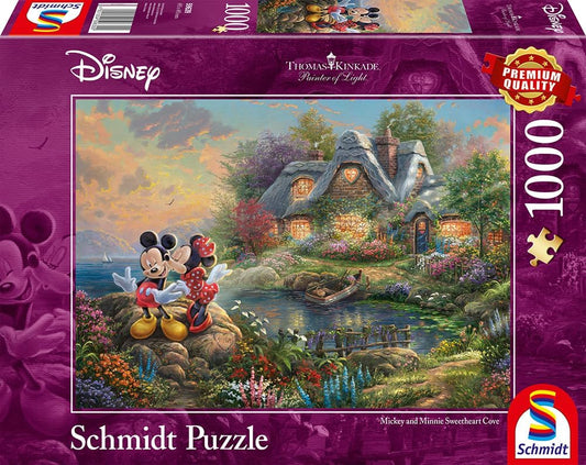 Puzzle Disney Thomas Kinkade – Mickey & Minnie amoureux – 1000 pièces