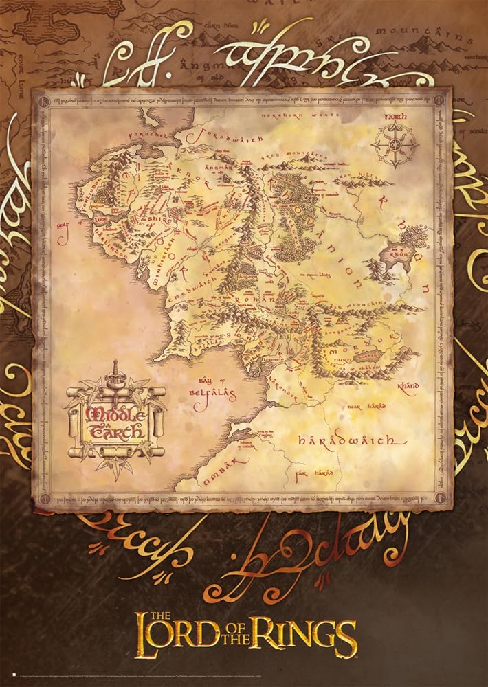 Puzzle Schmidt 1000 pièces – Le Seigneur des Anneaux – Carte de la Terre du Milieu