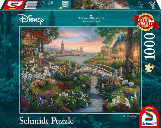 Puzzle Disney Thomas Kinkade – 101 Dalmatiens à Londres – 1000 pièces