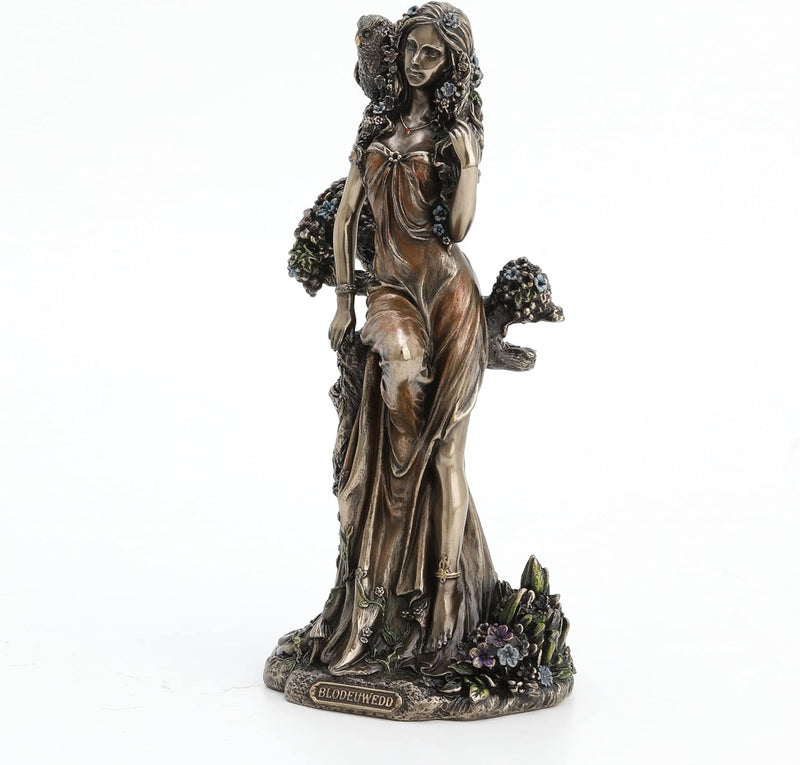 Figurine Blodeuwedd Veronese Design – Déesse Fleurie Celtique avec Chouette