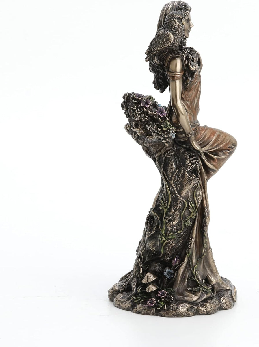 Figurine Blodeuwedd Veronese Design – Déesse Fleurie Celtique avec Chouette