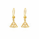 Boucles d’Oreilles Triquetra Plaqué Or