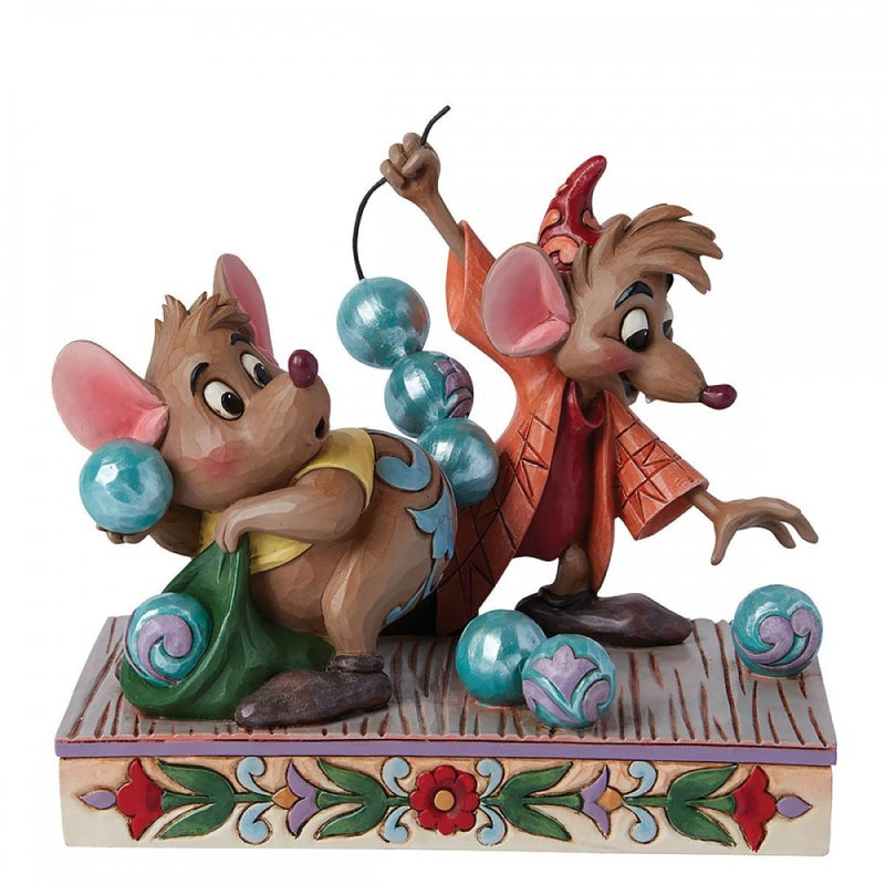 Figurine Disney Traditions Jim Shore – Cendrillon – Gus et Jaq avec perles