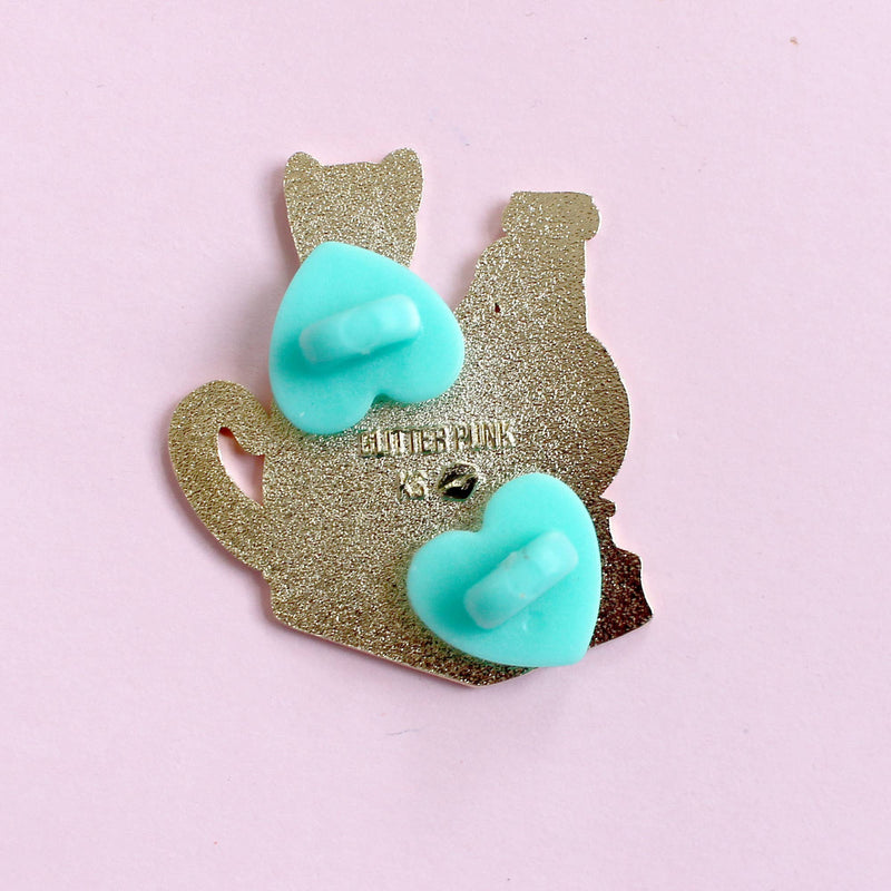 Pin's – Chat noir et livres verts – “Classics Reader”