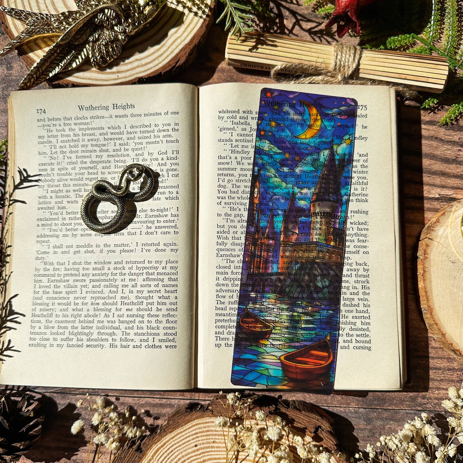 Marque-page vitrail – Château nocturne - Collection Sonnet & Fable