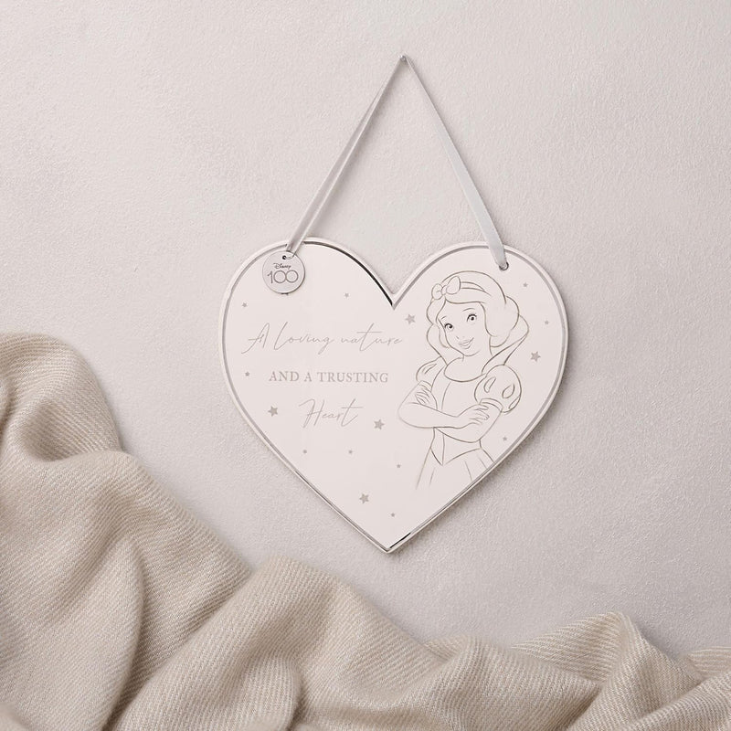 Plaque murale cœur Disney 100 ans – Blanche-Neige – Céramique