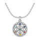 Collier Fleur de Vie 7 Chakras en Argent 925 Rhodié – Pendentif Énergétique