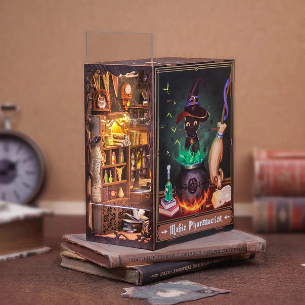 Book Nook Pharmacie magique – Serre-livre à assembler avec LED