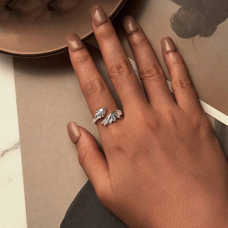 Bague dragon ajustable en argent 925 – Bijou féerique et symbolique