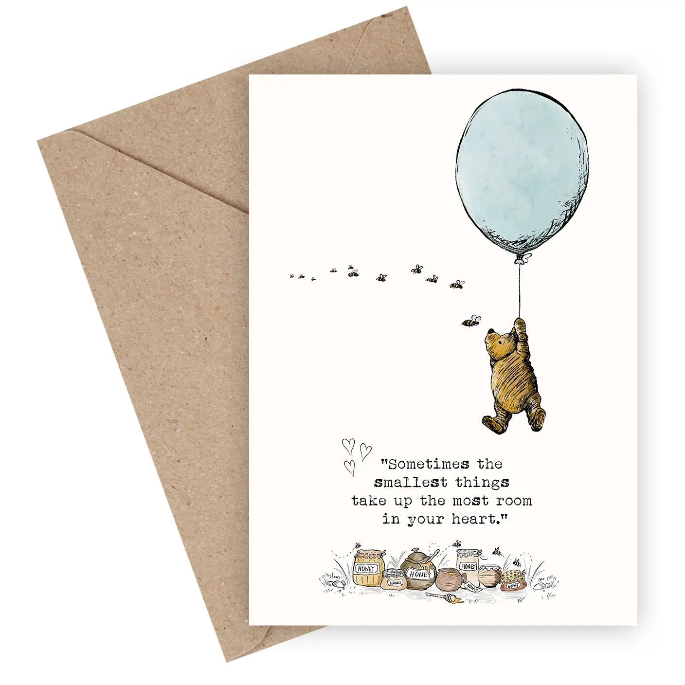 Carte postale Winnie et son ballon
