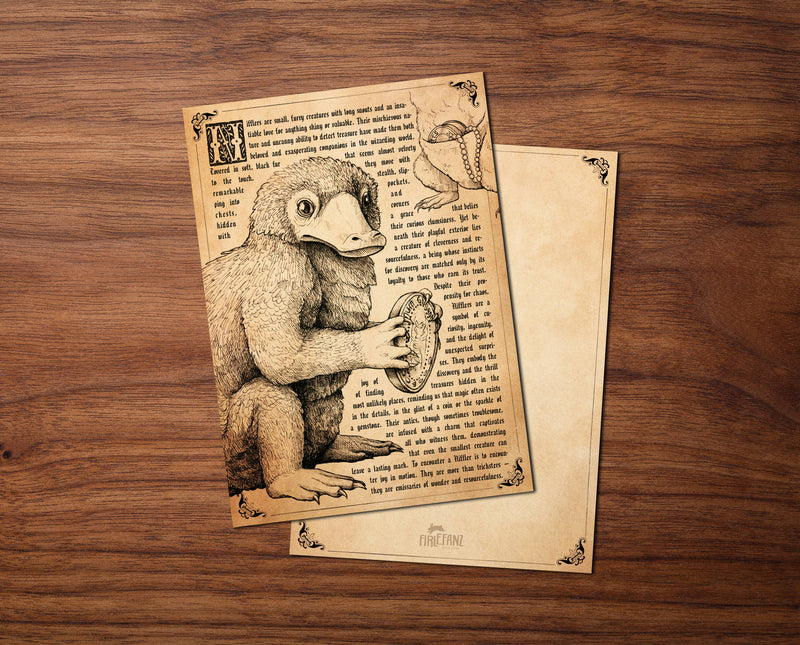 Carte postale vintage « Créature enchanteresse n°3 » – Vieille encyclopédie