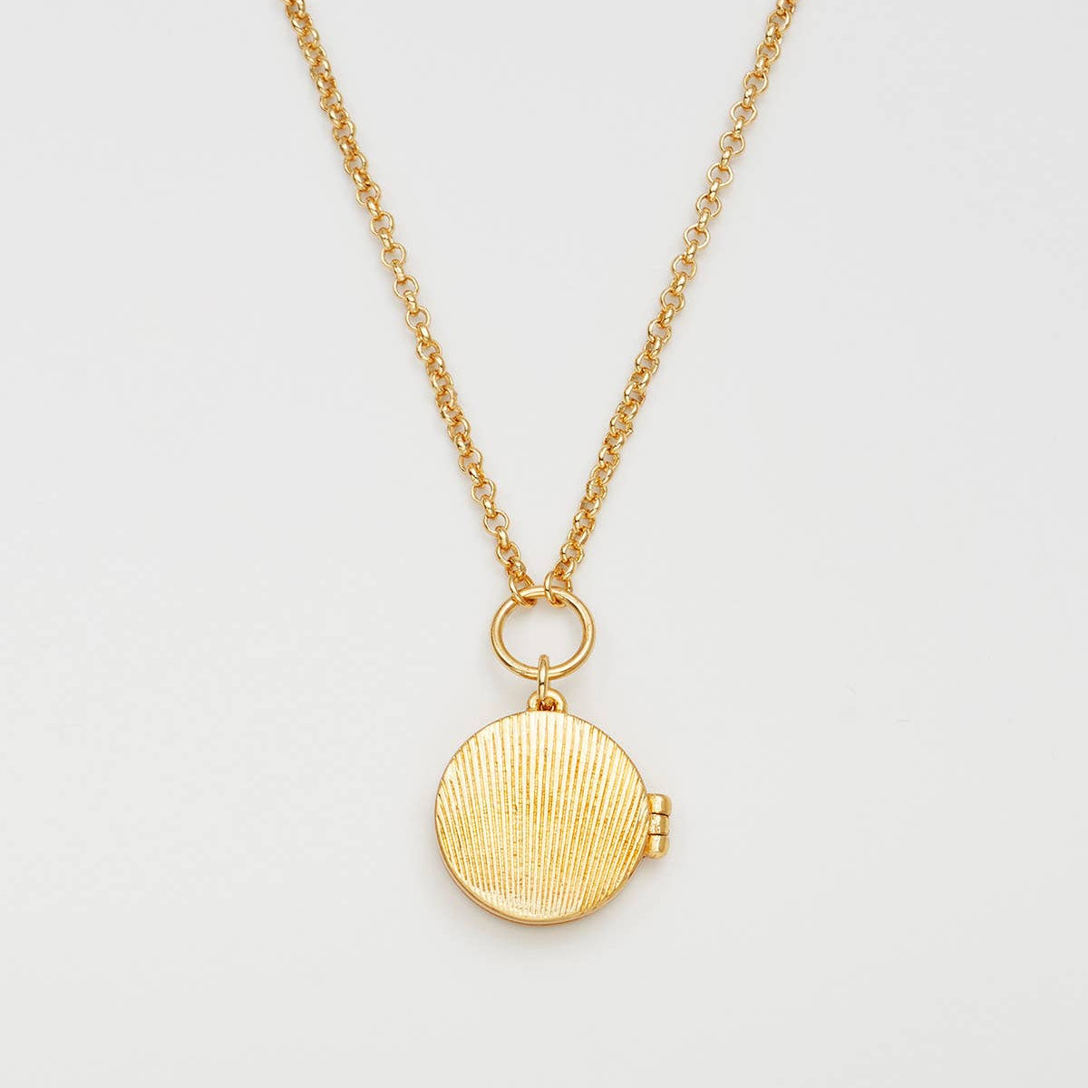 Collier médaillon Fleur et serpent doré – Plaqué or 22 carats - Fable England
