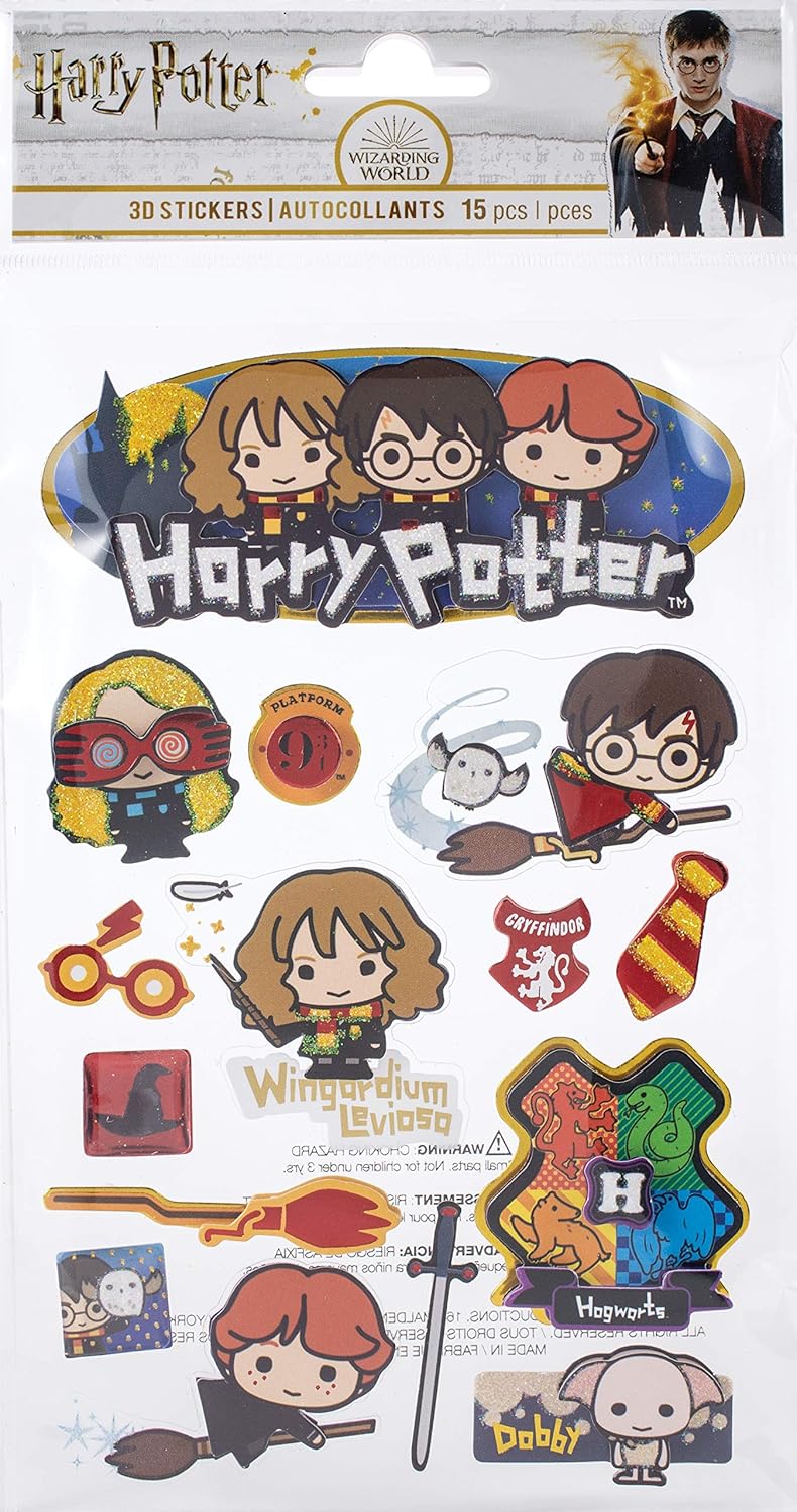 Stickers Harry Potter – Chibi 3D – 15 pièces