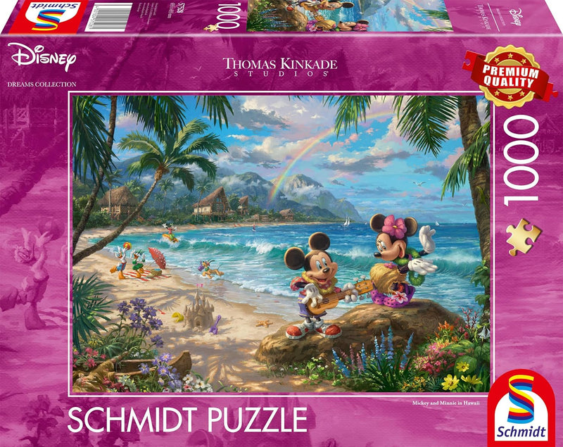 Puzzle Disney Thomas Kinkade – Mickey et Minnie à Hawaï – 1000 pièces