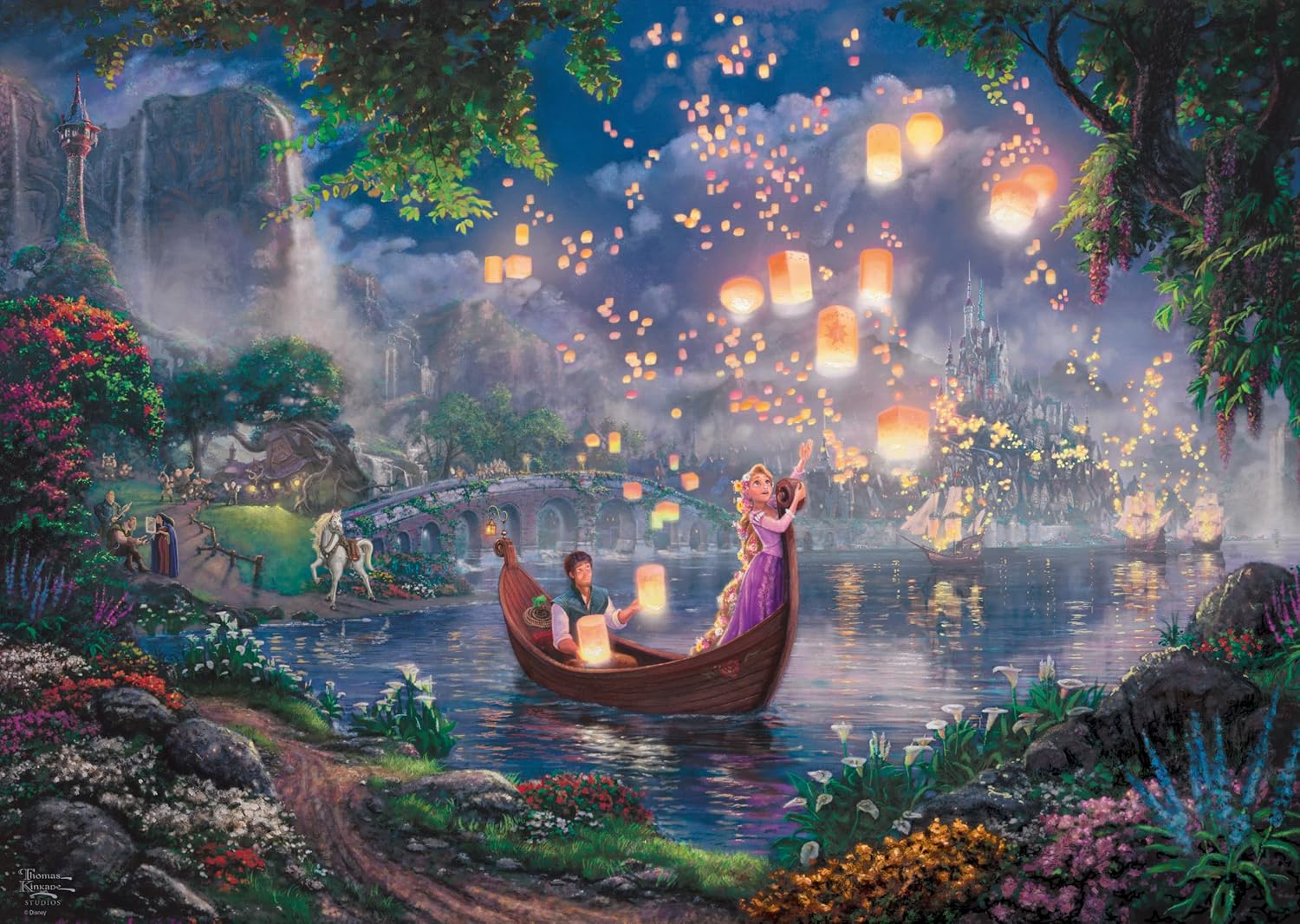 Puzzle Disney Thomas Kinkade – Raiponce Lanternes Magiques – 1000 pièces