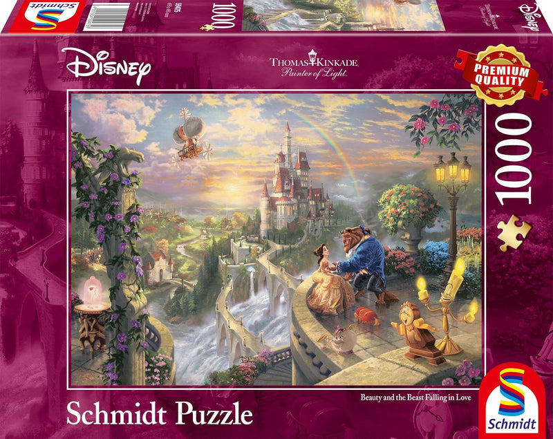 Puzzle Disney Thomas Kinkade – La Belle et la Bête : Falling in Love – 1000 pièces