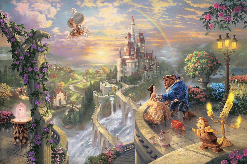 Puzzle Disney Thomas Kinkade – La Belle et la Bête : Falling in Love – 1000 pièces