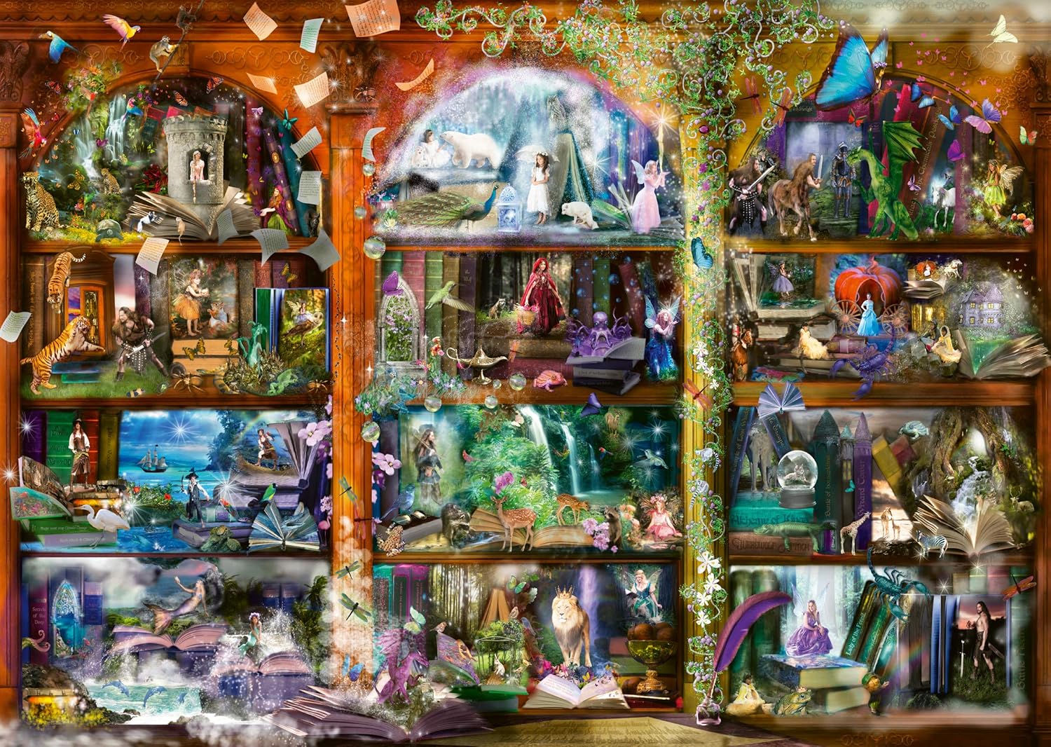 Puzzle Schmidt 1000 pièces – Bibliothèque féerique