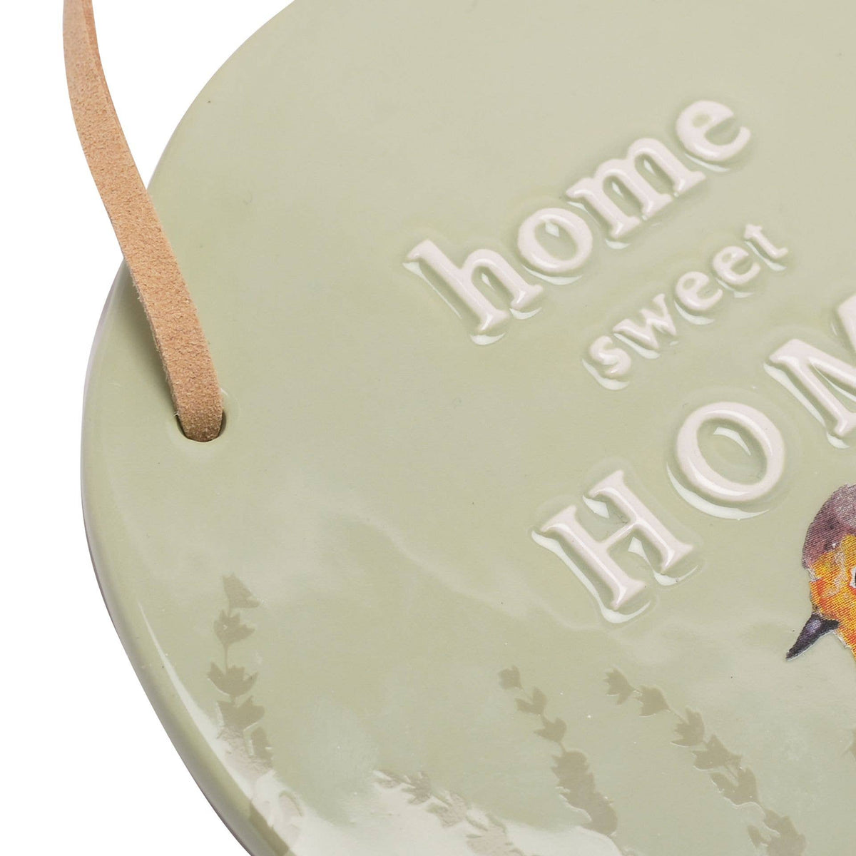 Plaque décorative murale “Home Sweet Home” oiseau – Céramique extérieure