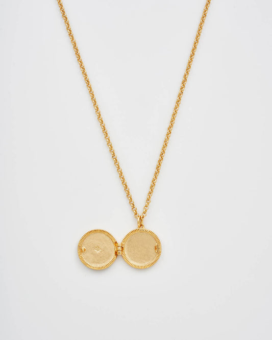 Collier Médaillon Soleil Sun Locket – Fable England – Pendentif Ouvrant